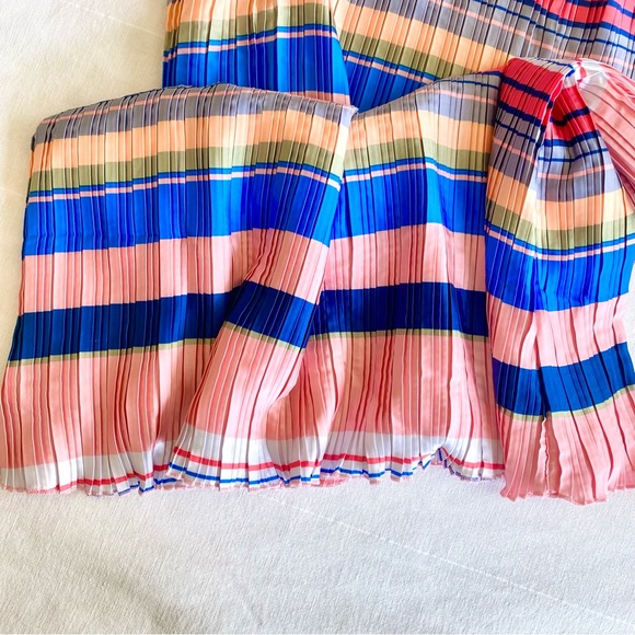 NWT FoxieDox Anthropologie Striped Pleated Shift Dress - Picture 11 of 16